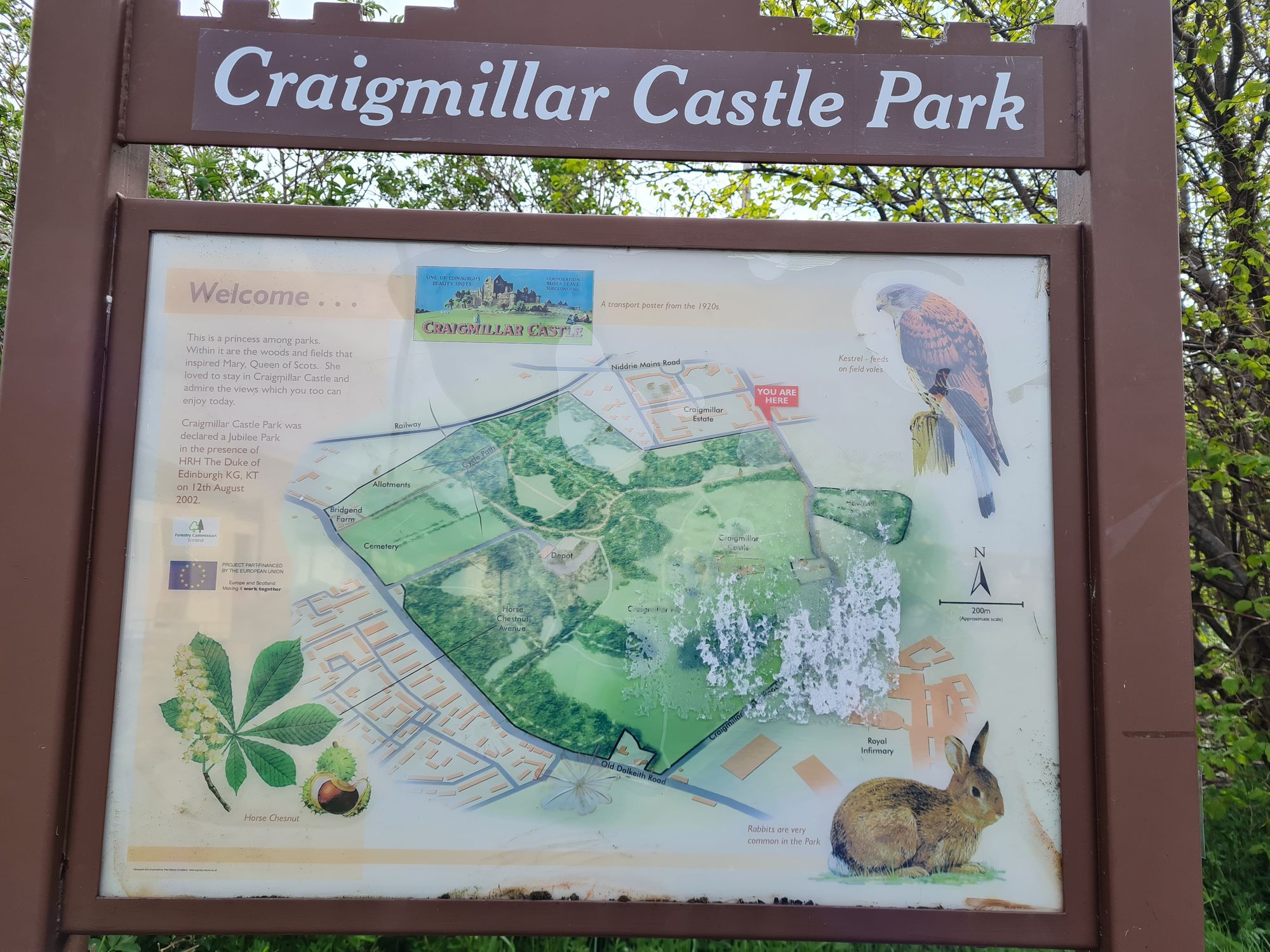 Mapa del Craigmillar Castle Park
